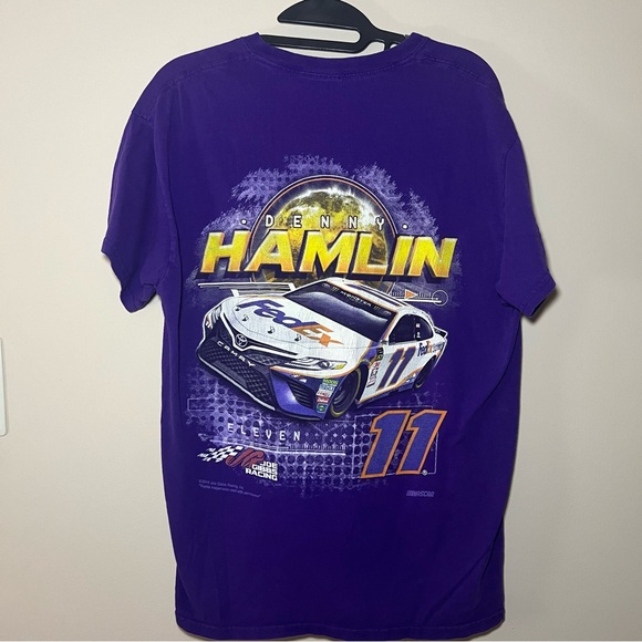 Vintage Style Nascar Tee Shirt Size Medium- Denny Hamlin #11 - Picture 3 of 5